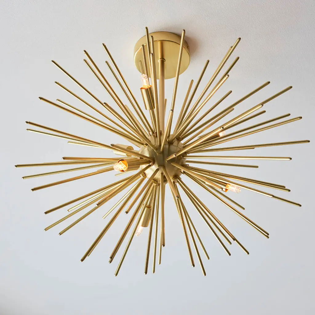 Orta 6 Light Semi Flush in Gold