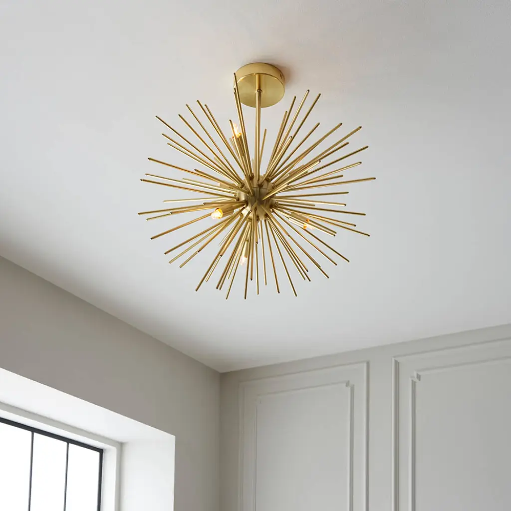 Orta 6 Light Semi Flush in Gold