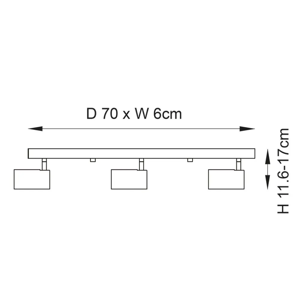 Rez 3 Light Flush Spotlight