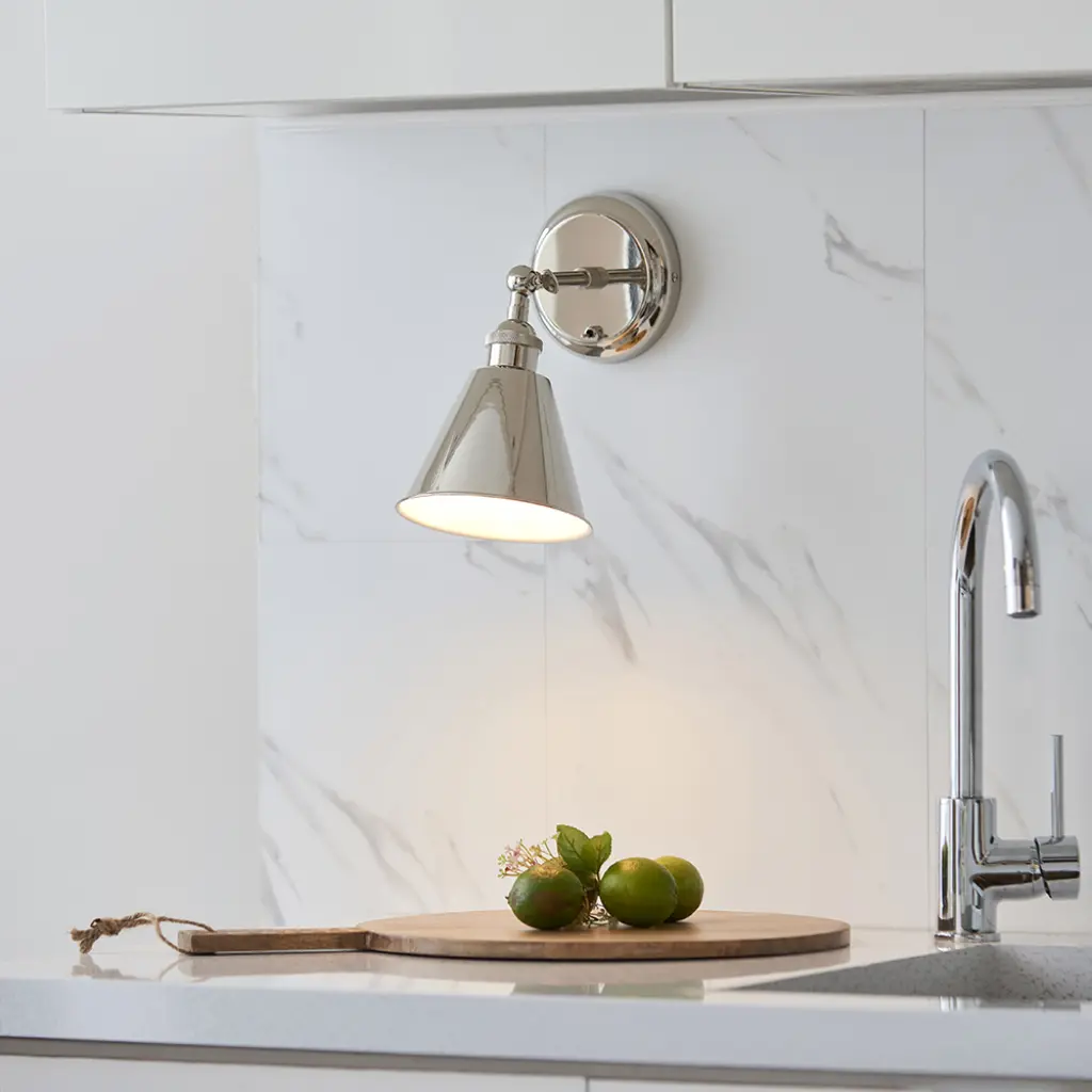 Hal Nickel Wall Light