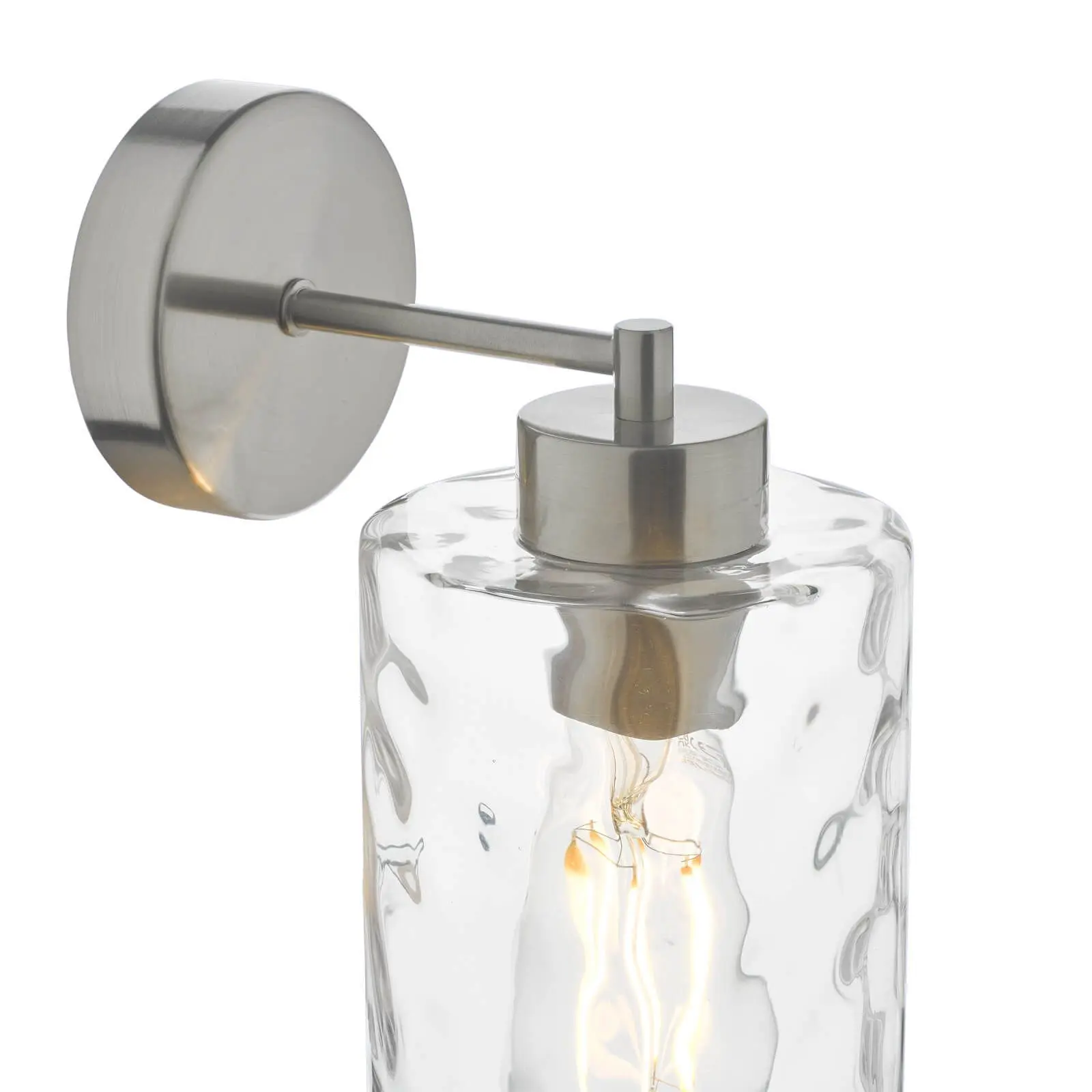 Olsen Satin Chrome & Glass Wall Light