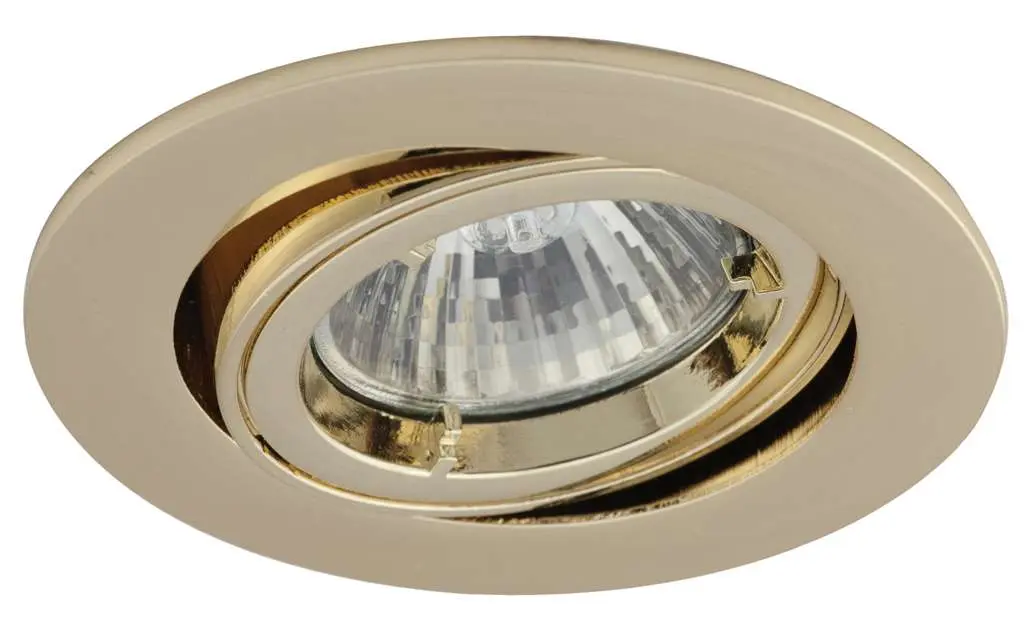 Brass finish die-cast aluminium 30 degree tilt angle recessed fitting