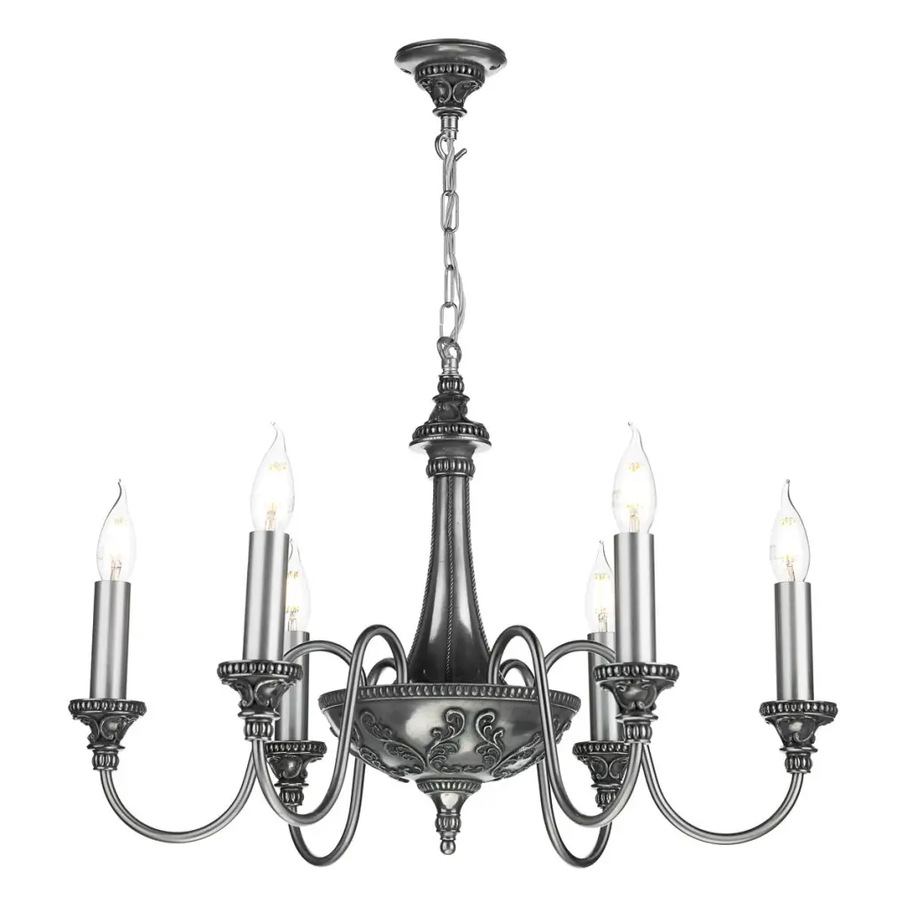 Bailey 6 Light Pewter Pendant