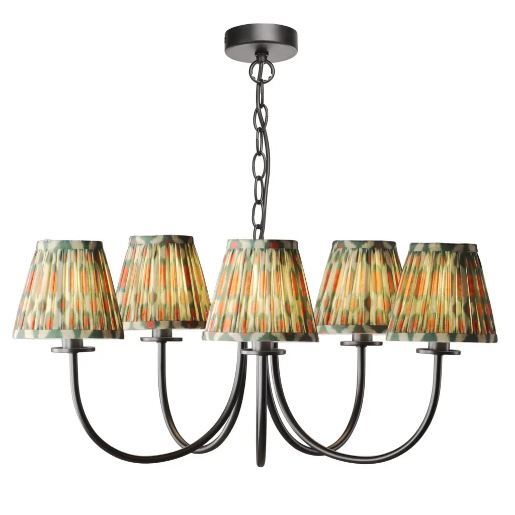 Becca 5 Light Pendant in Matt Black