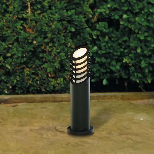 Black Aluminium Outdoor Bollard Light