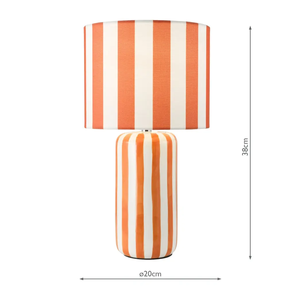 Cicada Orange Table Lamp C/W Shade