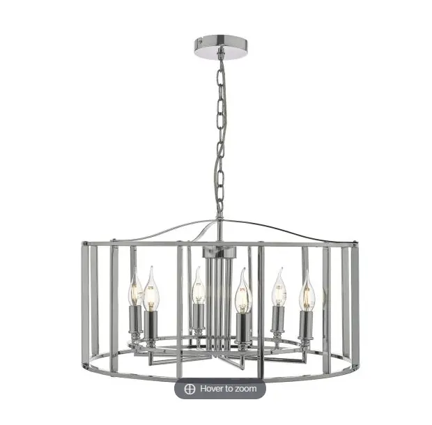 Myka 6 Light Pendant Polished Chrome