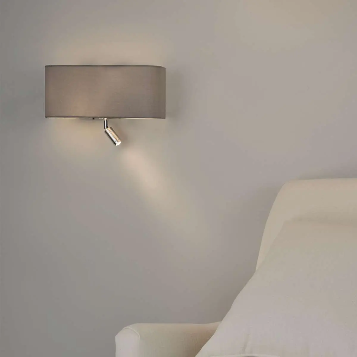 Ronda 3 Light Wall Light Grey With LED Reading Light