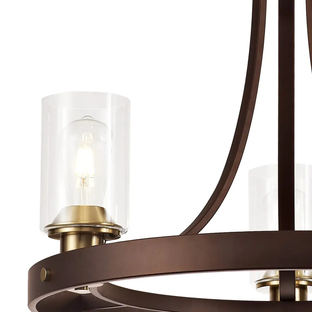 Derryclare 3 Light Brown & Bronze Pendant
