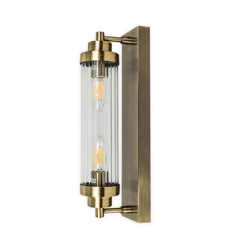 Edith Antique Brass Bathroom Wall Light