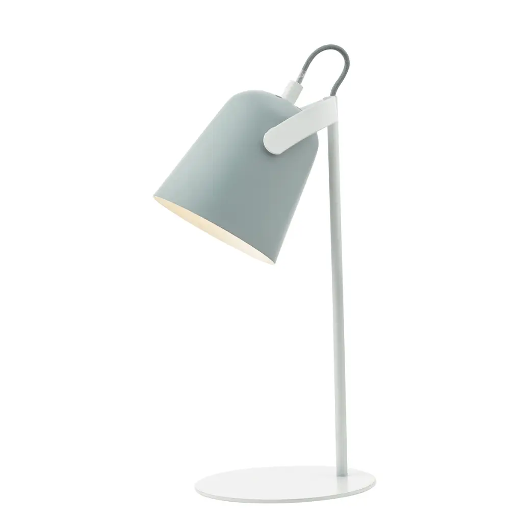 Effie Table Lamp Soft Matt Grey and White