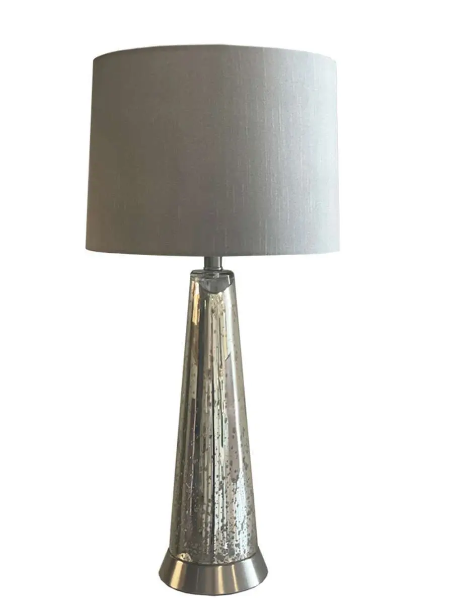 Ember Mercury Effect Glass Table Lamp c/w Shade