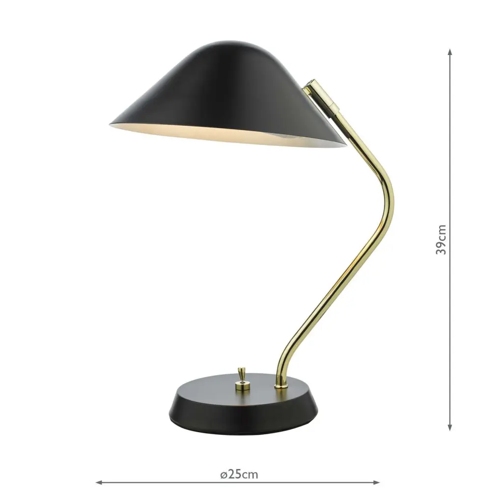 Erna Black & Gold Table Lamp