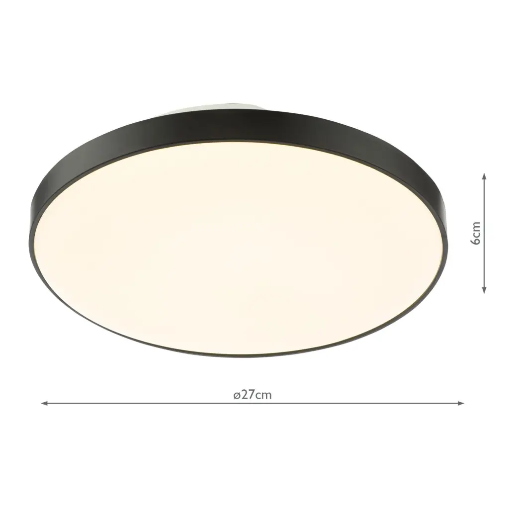 Essien LED Flush Fitting in Black & White IP44