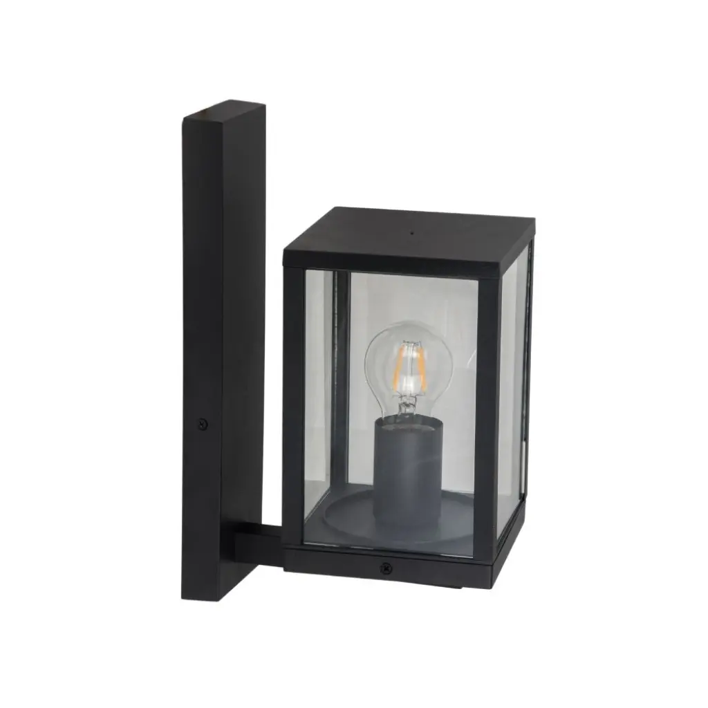 Evan Outdoor Black Wall Light IP44