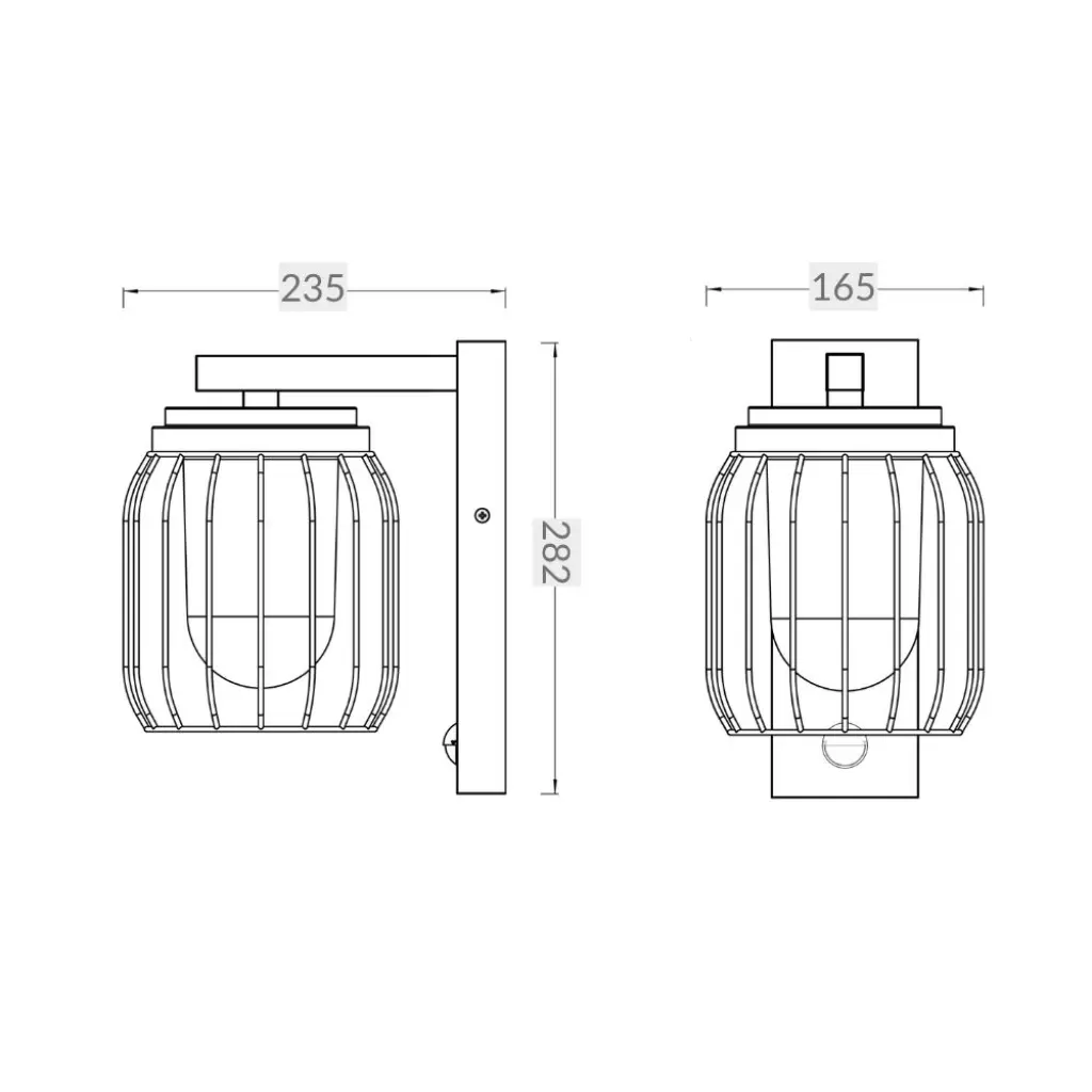 Finch Outdoor Wall Light with PIR Sensor IP44