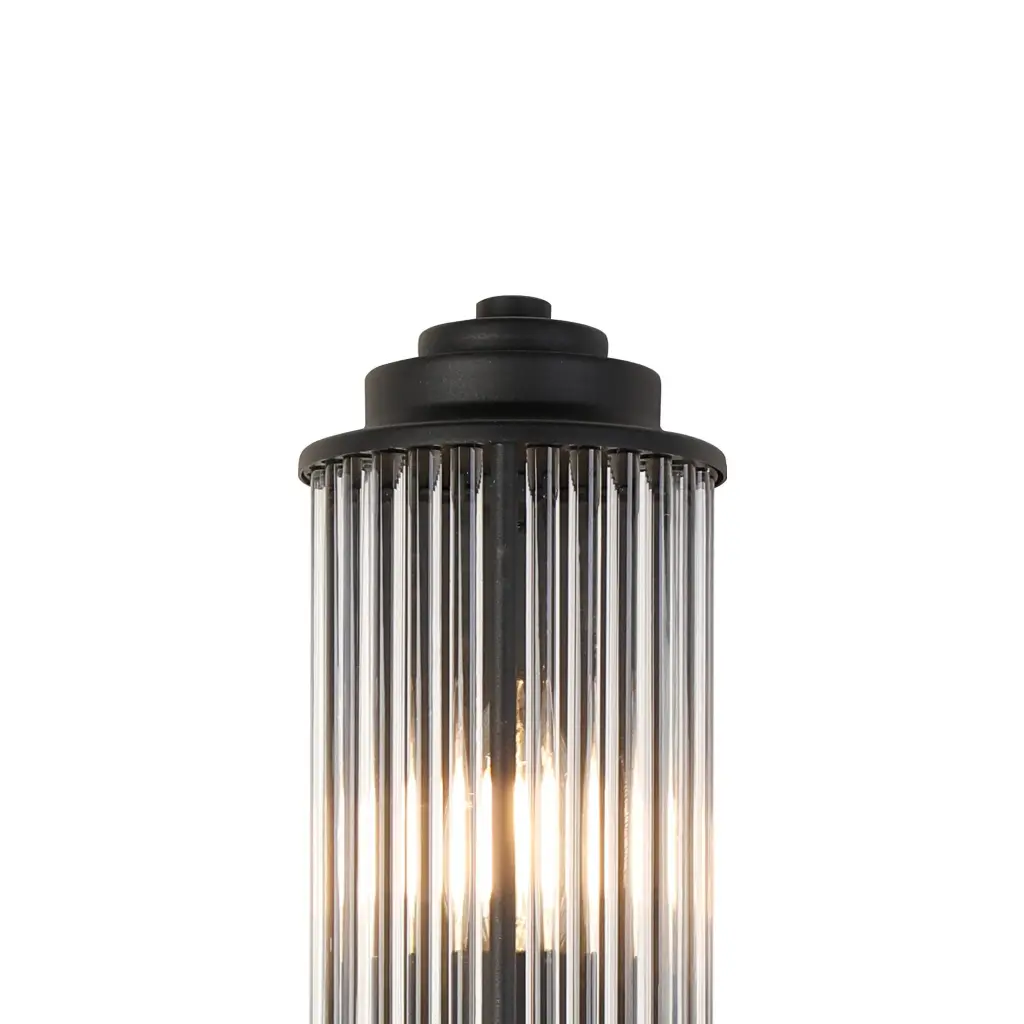 Appeal Large Flush Wall Light in Satin Black IP44