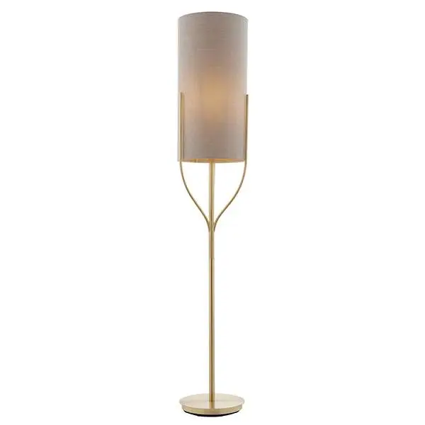 Fraser Floor Lamp in Satin Brass C/W Shade