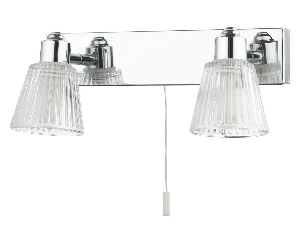 Gatsby 2 Light Bathroom Wall Light Polished Chrome IP44