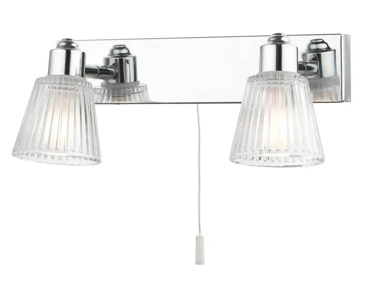 Gatsby 2 Light Bathroom Wall Light Polished Chrome IP44