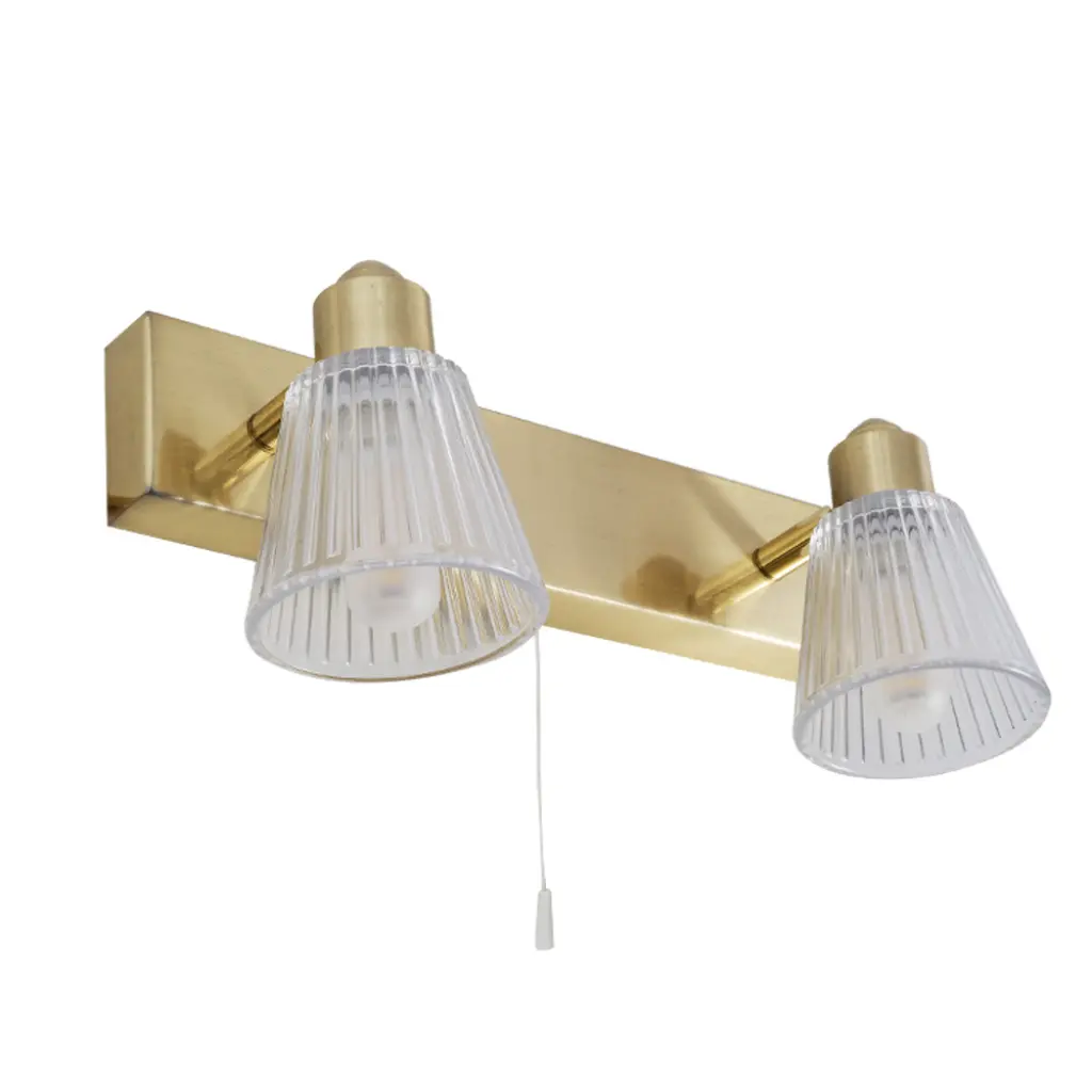 Gatsby 2 Light Bathroom Wall Fitting Satin Brass