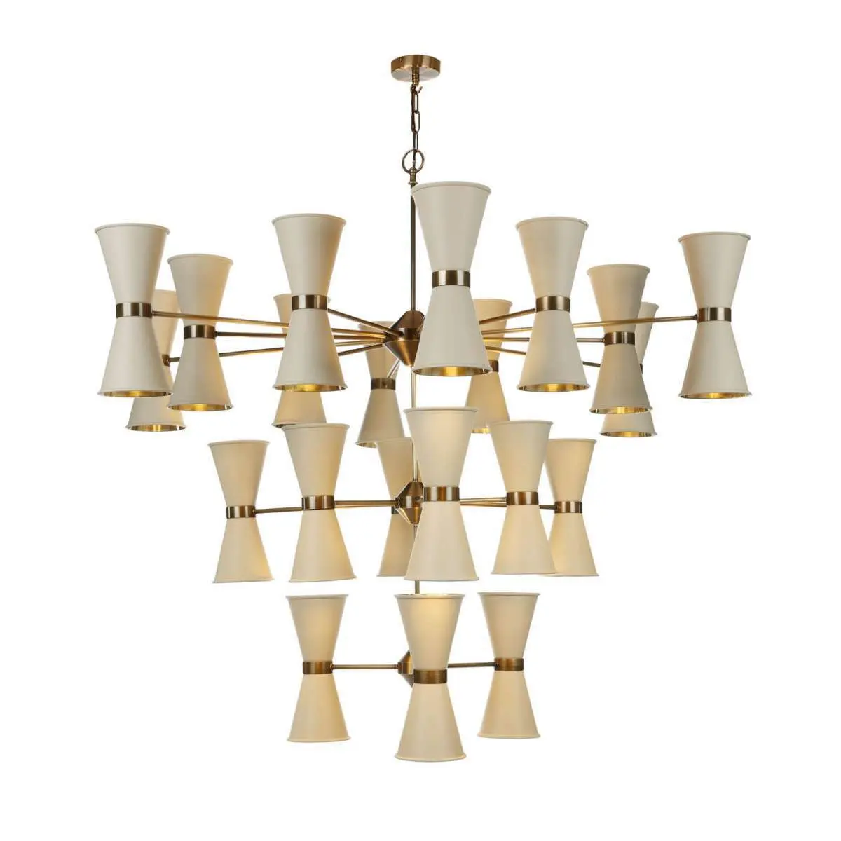 Hyde 42 Light Chandelier with Bespoke Metal Shades