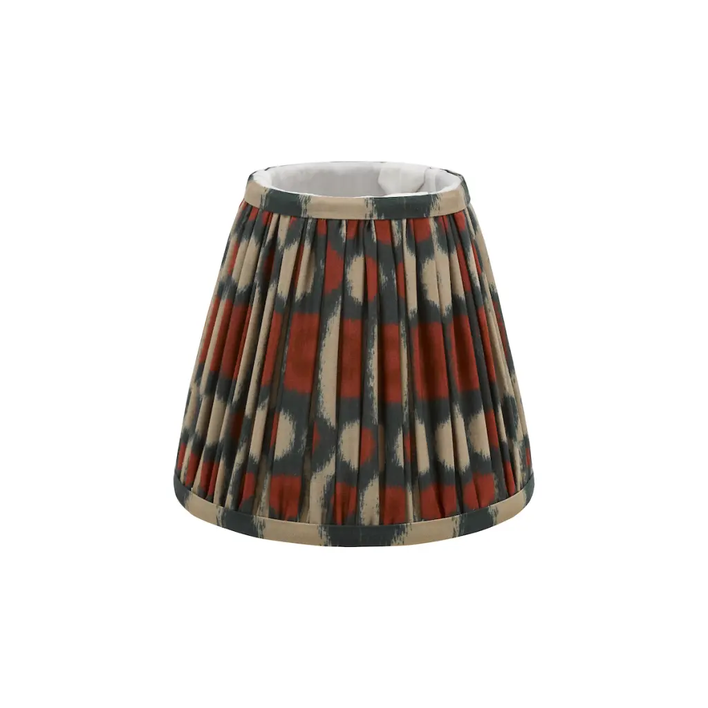 Ikat Red & Green Cotton Shade 15cm