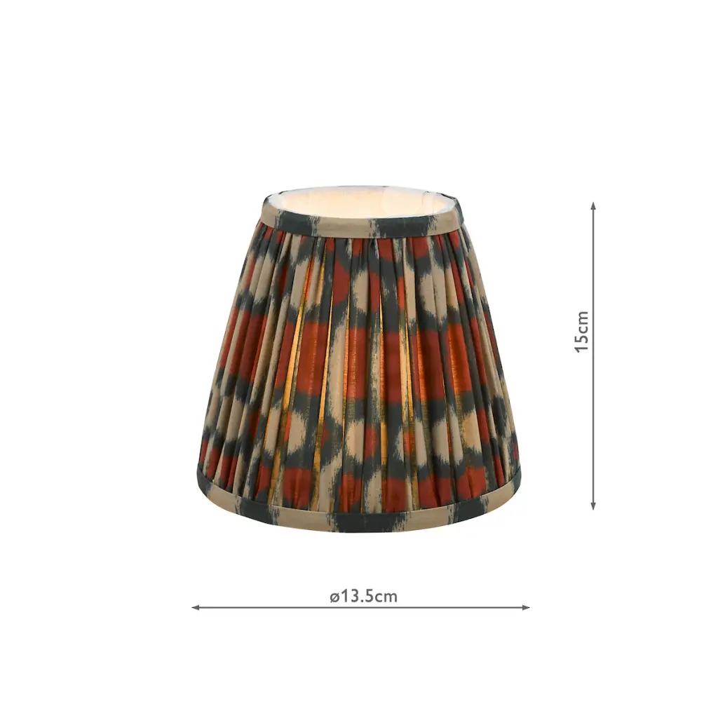 Ikat Red & Green Cotton Shade 15cm