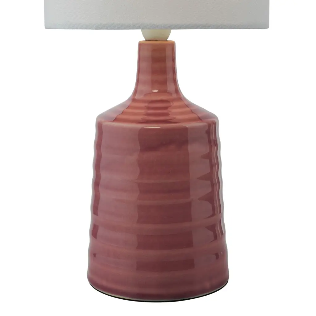 Inci Twin Pack Pink Table Lamp C/W Shade