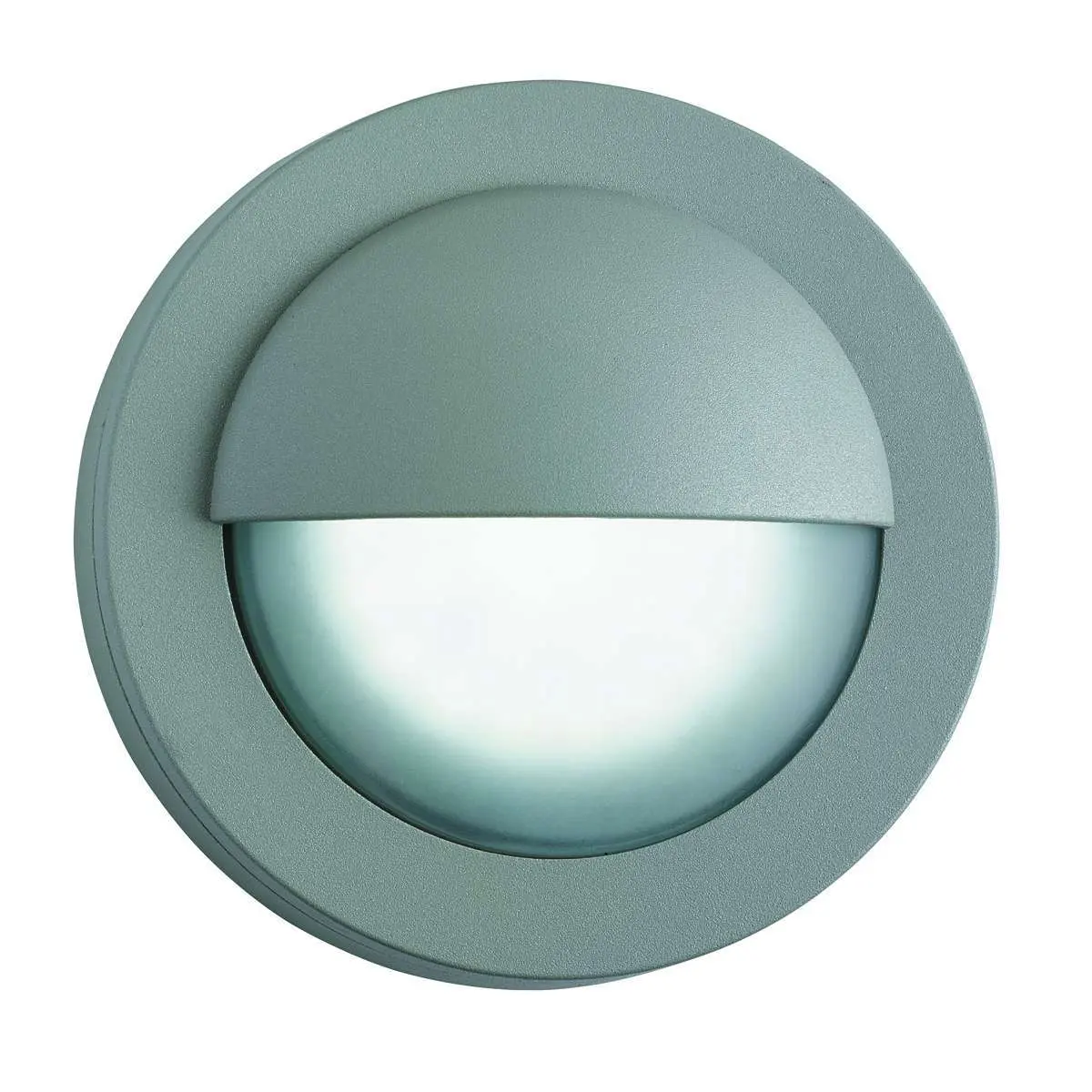 IP44 Grey 18 Led Outdoor Wall Light With Acid Glass