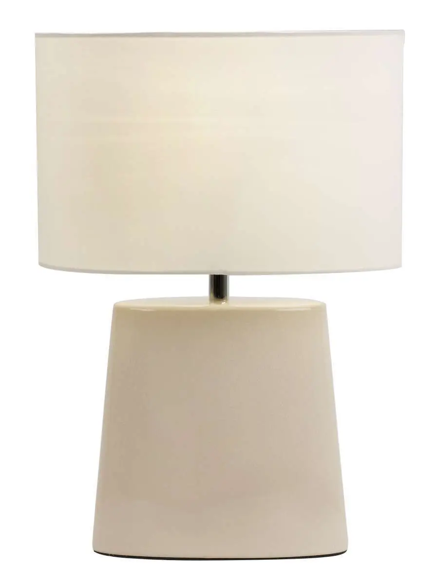 Endon Lighting IRISTLCR Iris Cream Crackle Glaze Effect Table Lamp