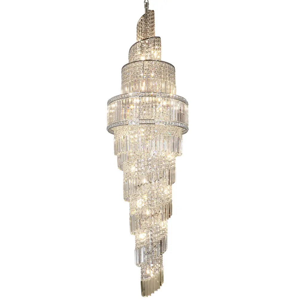 Isla 24 Light Crystal Pendant in Polished Chrome