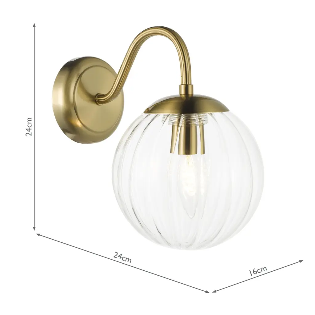Jocelyn Brass Wall Light