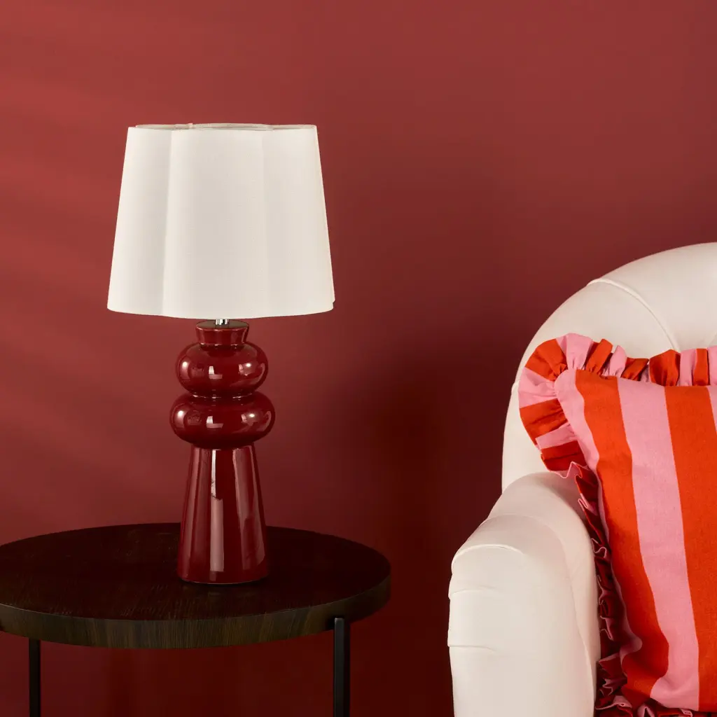 Jordana Pink Table Lamp C/W Shade