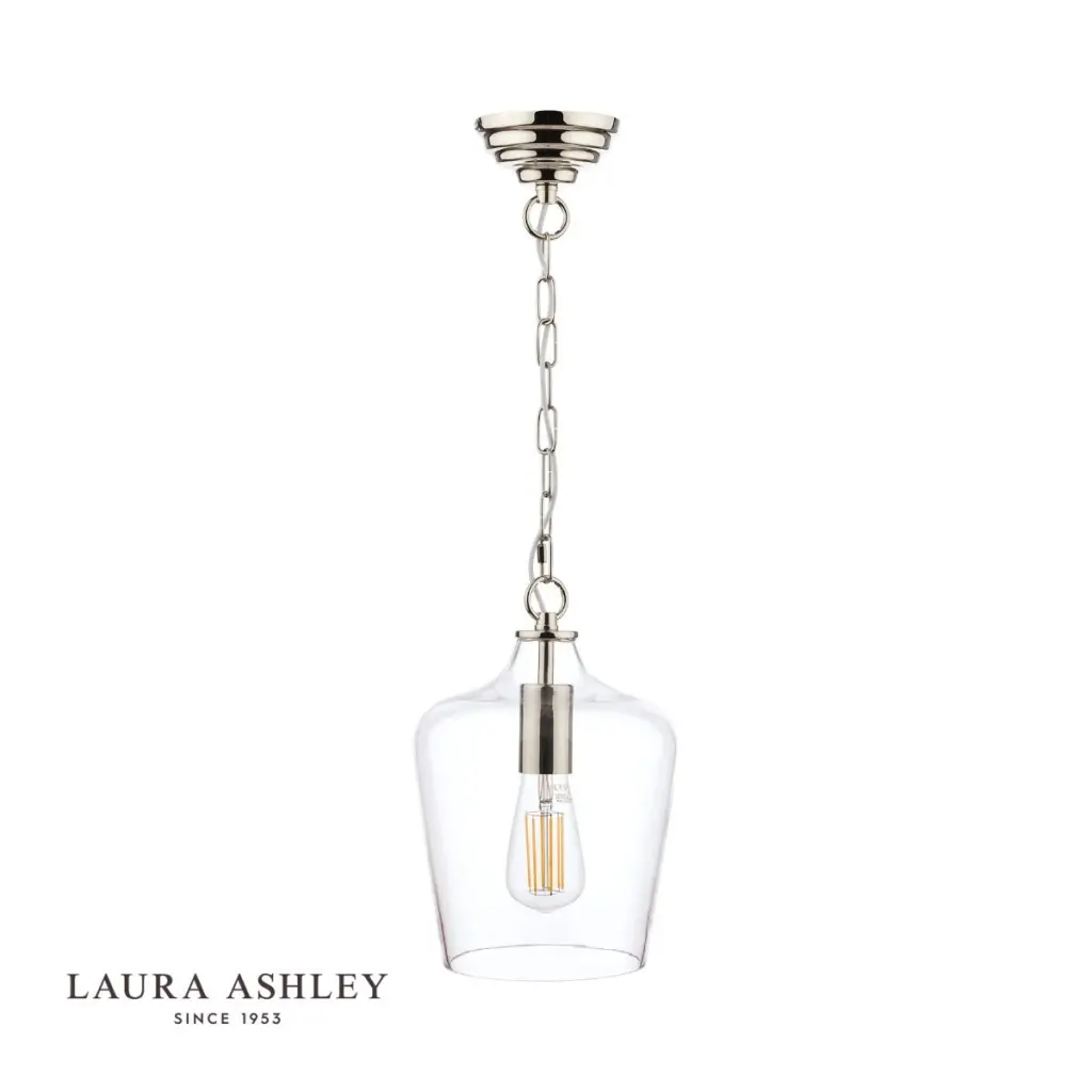 Ockley Polished Chrome & Clear Glass Pendant