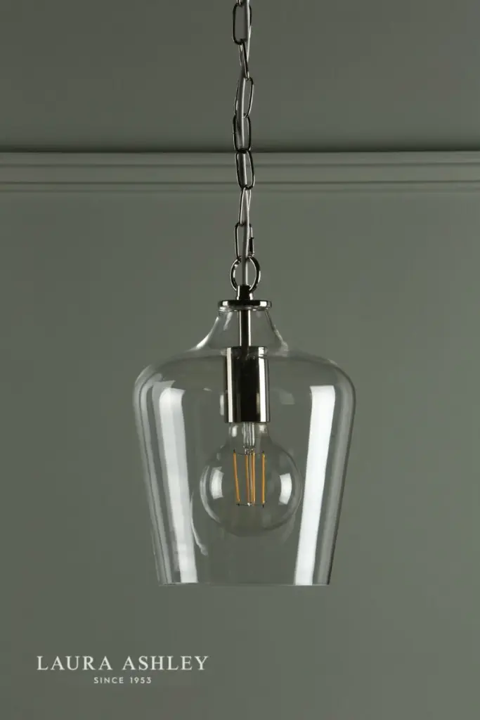 Ockley Polished Chrome & Clear Glass Pendant