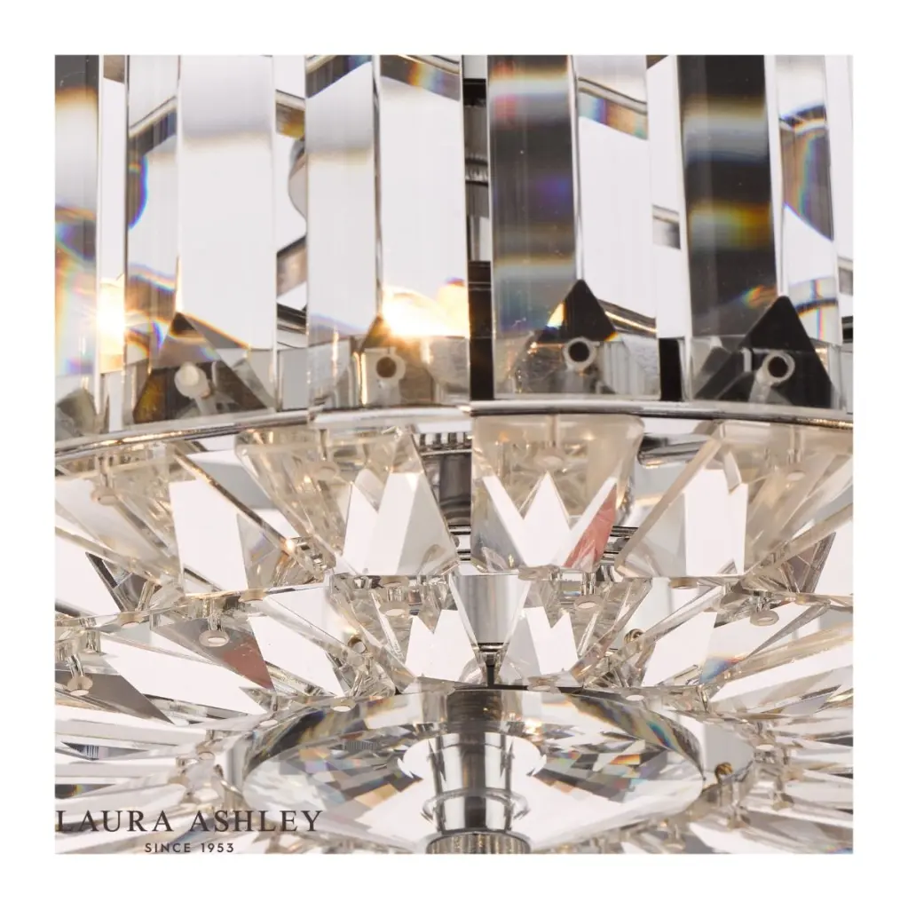 Fernhurst 3 Light Semi Flush Polished Chrome Glass