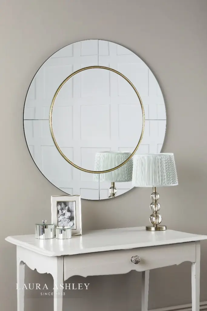 Laura Ashley Maya Gold Detailed Mirror 90cm