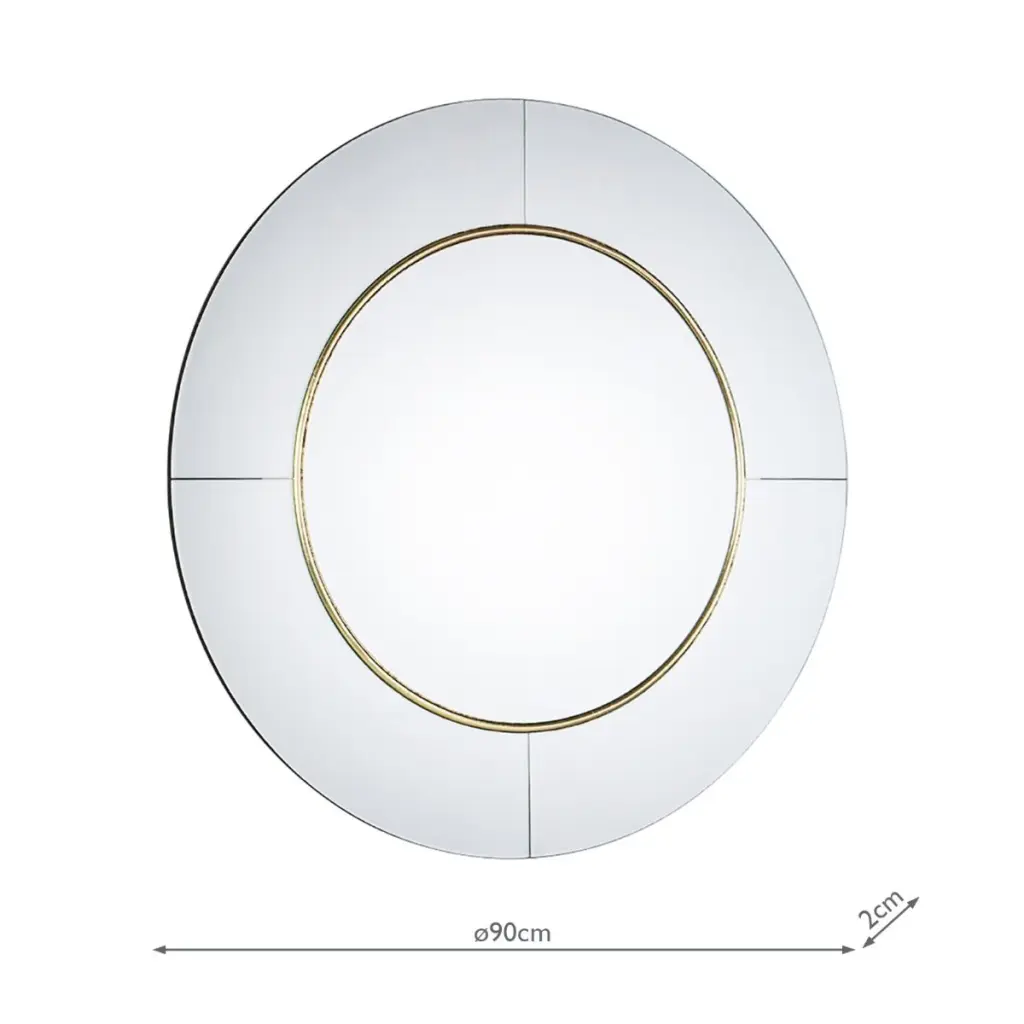 Laura Ashley Maya Gold Detailed Mirror 90cm