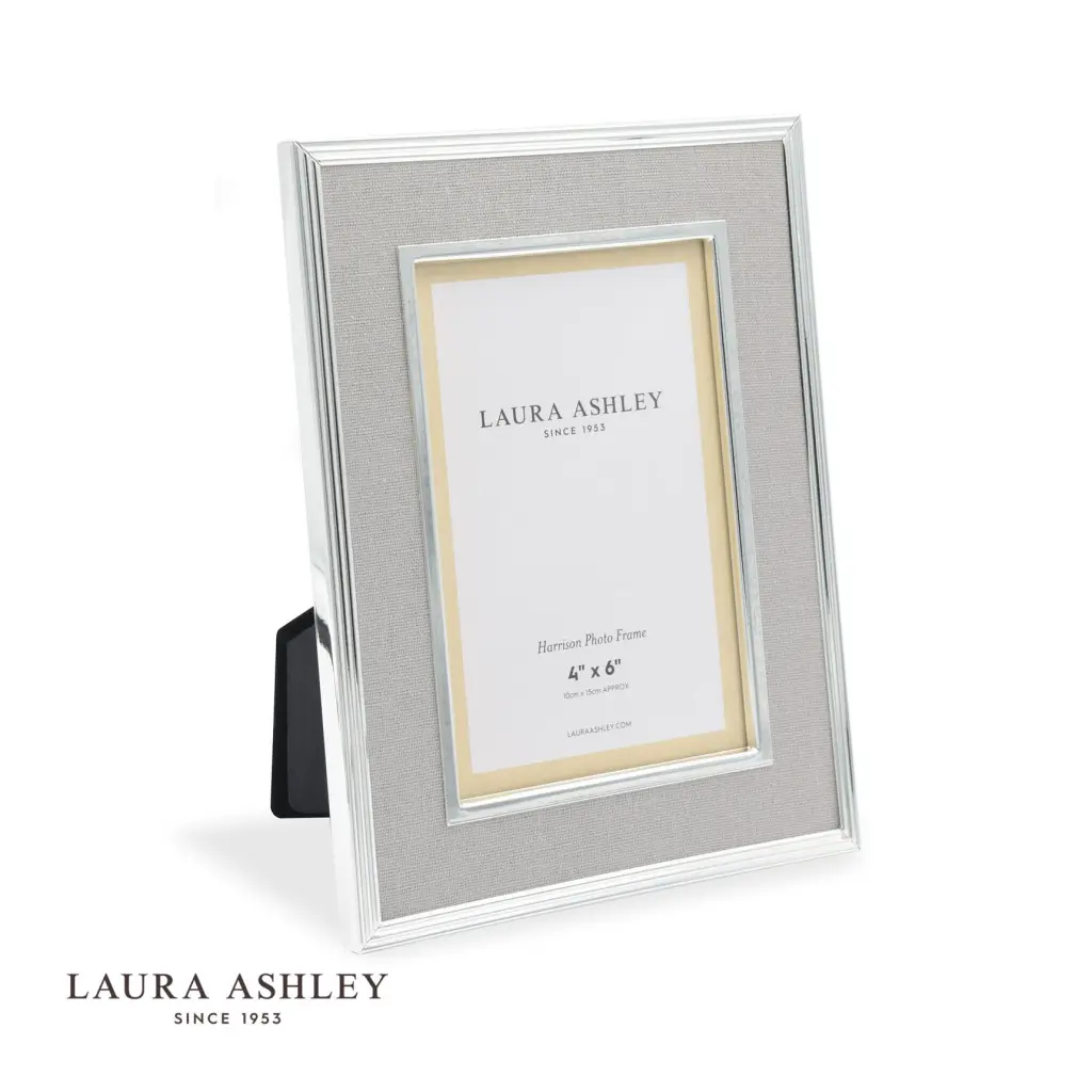 Harrison Pale Charcoal Grey Linen Photo Frame 4x6 Inch