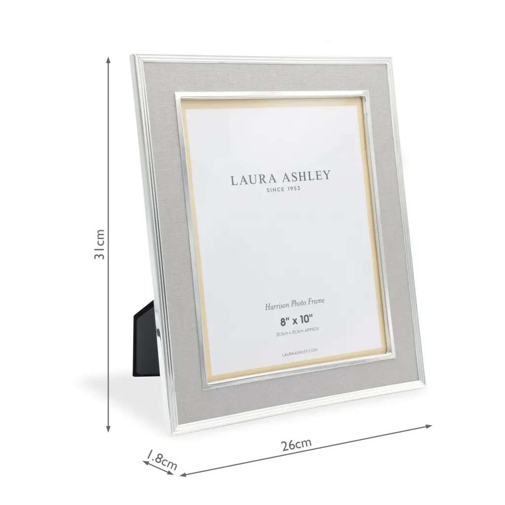 Harrison Pale Charcoal Grey Linen Photo Frame 8x10 Inch