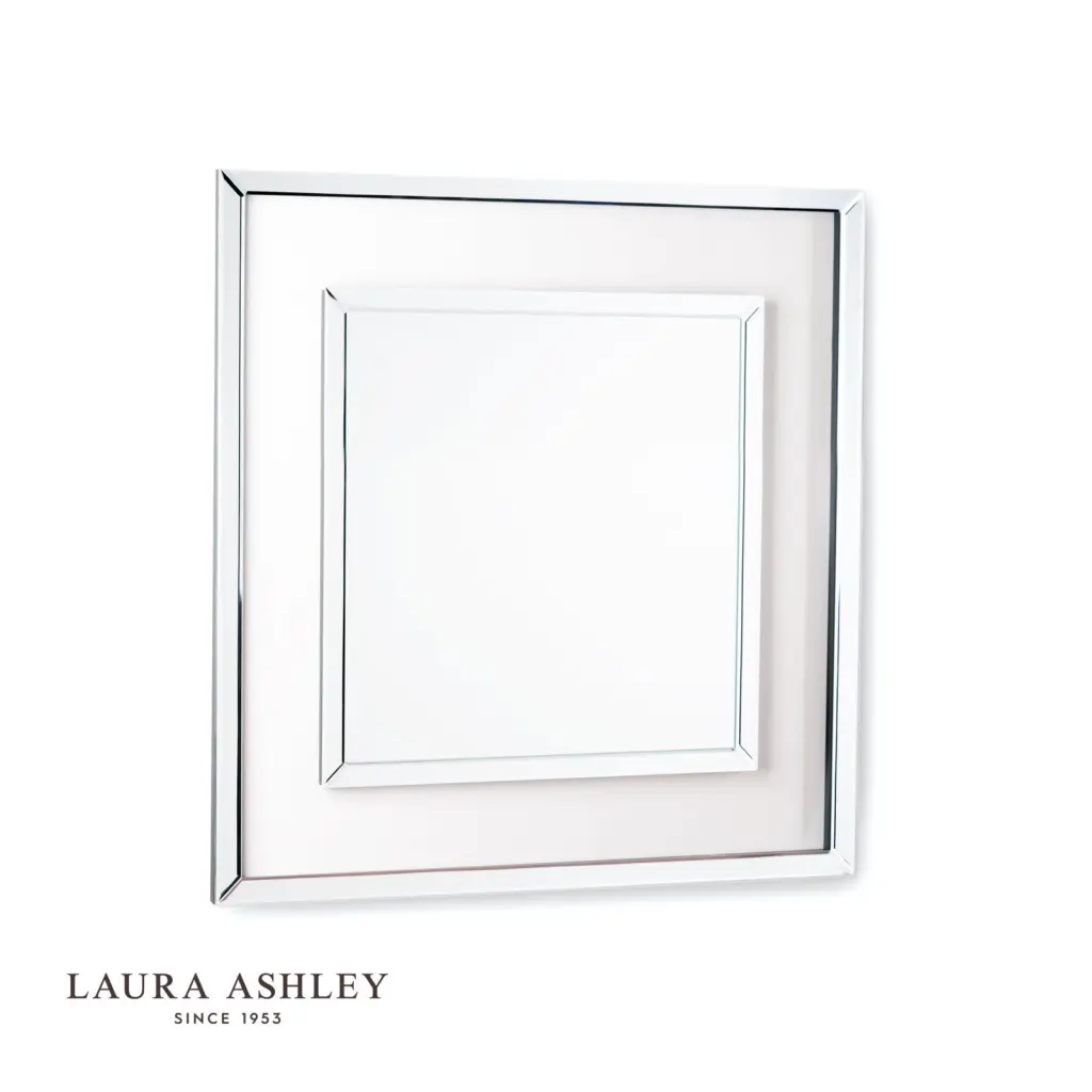 Laura Ashley Evie Square Mirror Clear Frame 90cm