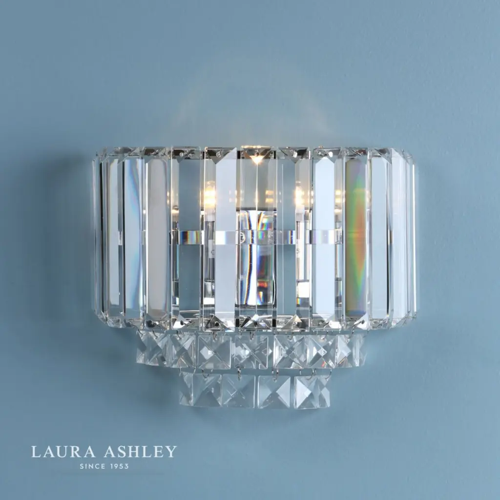 Vienna Wall Light Polished Chrome Crystal