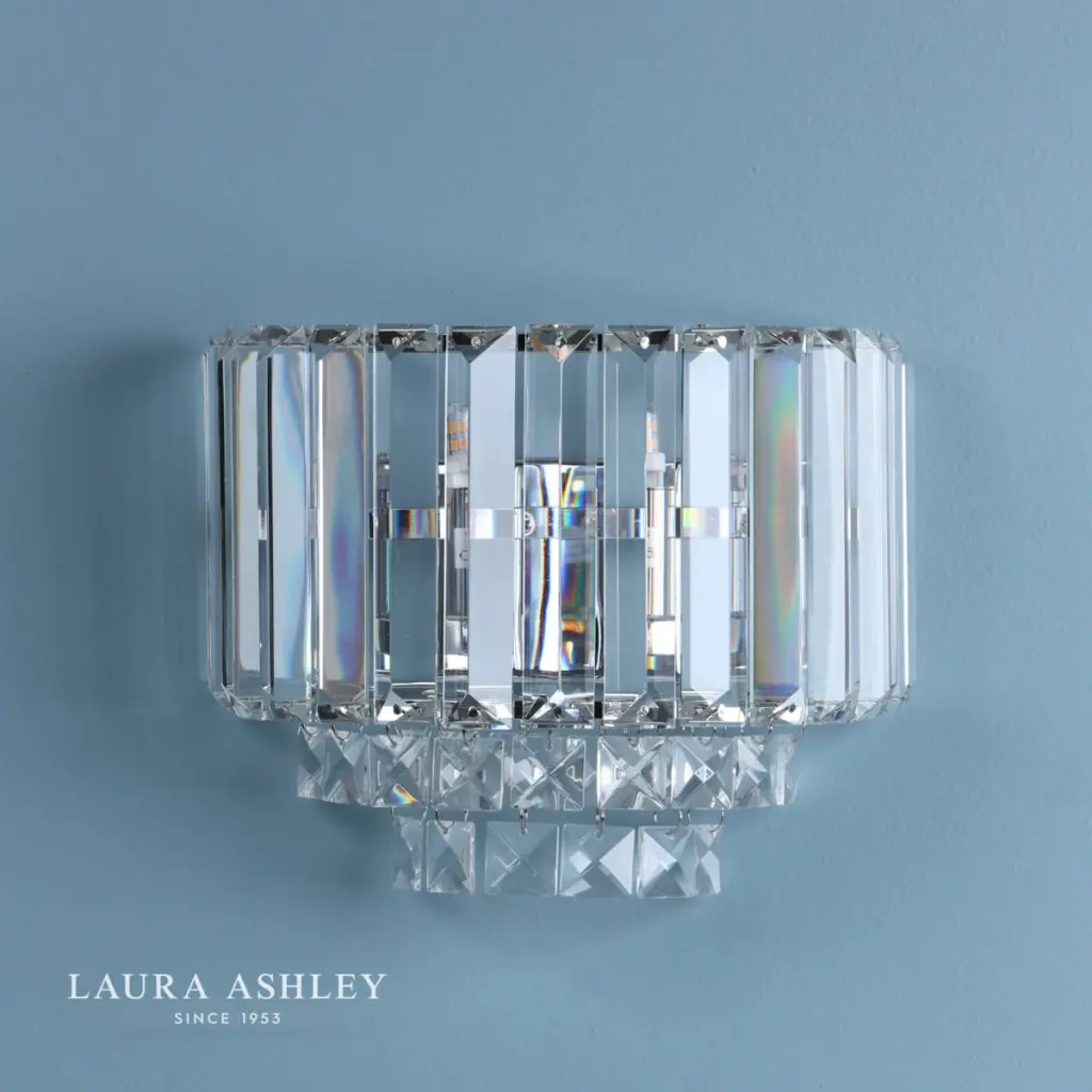 Vienna Wall Light Polished Chrome Crystal