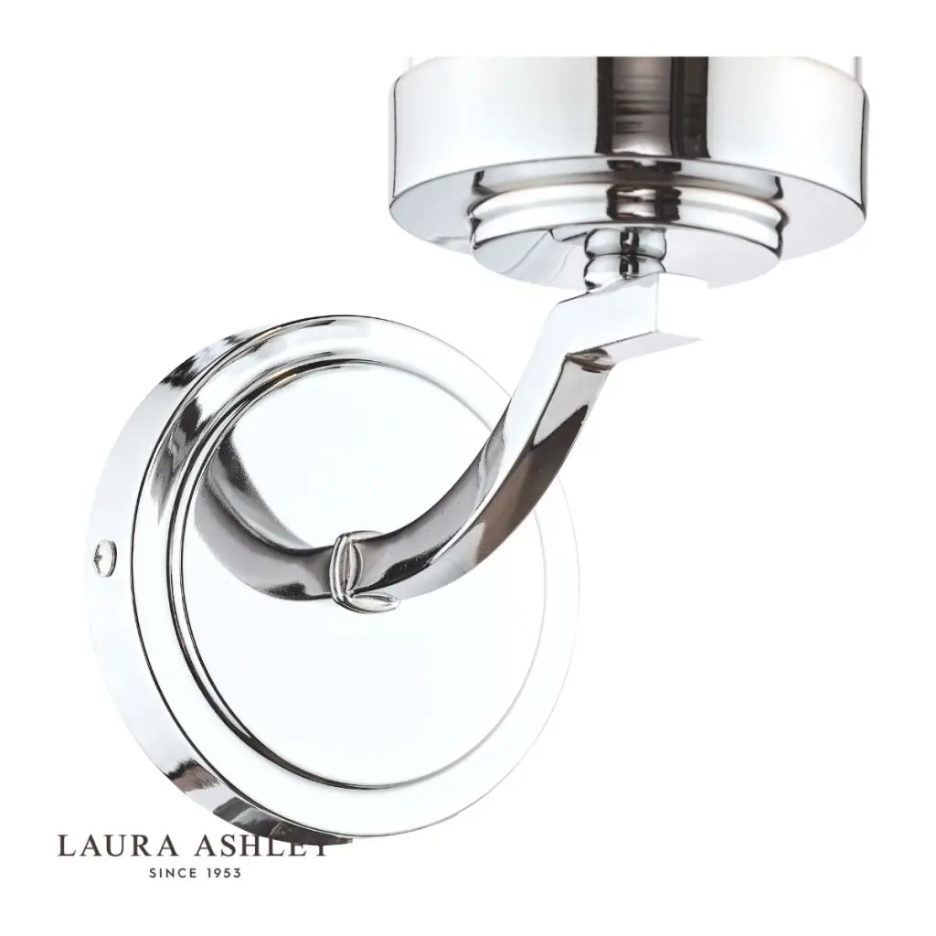 Joseph Wall Light in Polished Chrome & Glass