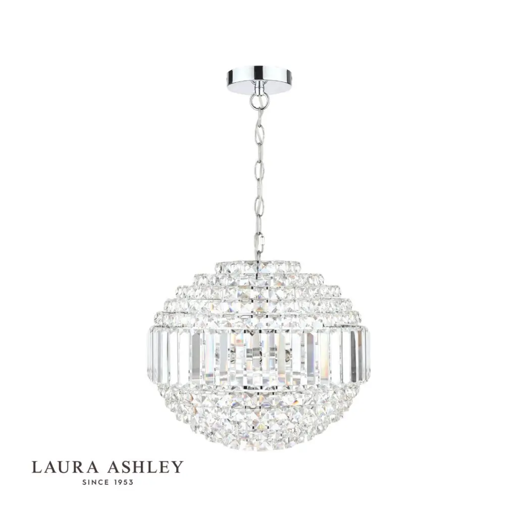 Vienna 5lt Chandelier Crystal & Polished Chrome