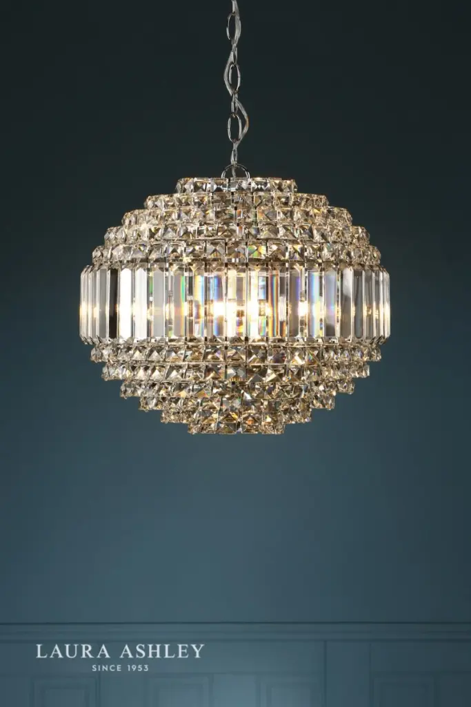 Vienna 5lt Chandelier Crystal & Polished Chrome