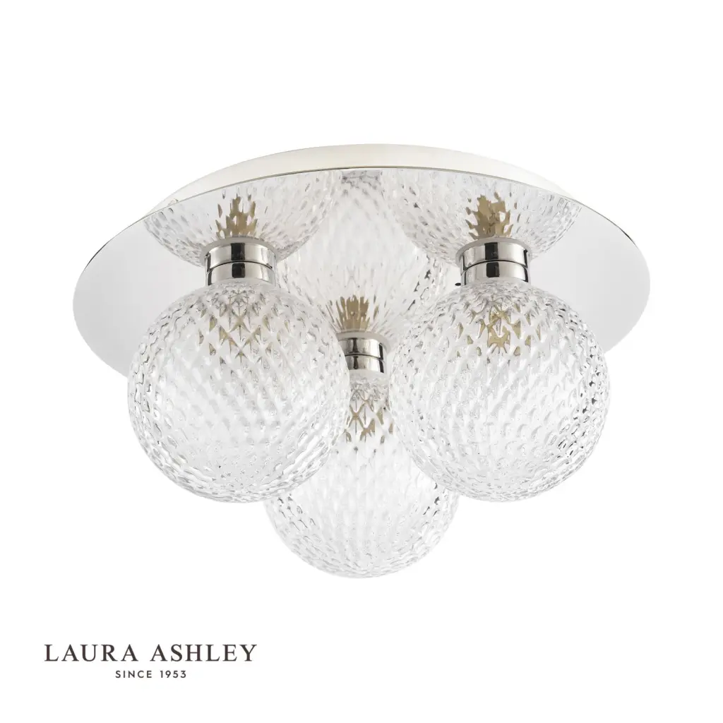 Prague 3 Light Polished Chrome Flush Fitting IP44