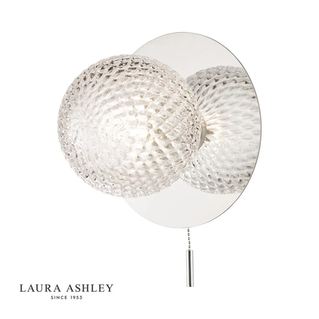 Prague Polished Chrome Wall Light IP44