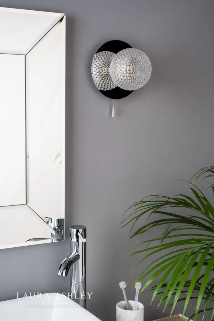Prague Polished Chrome Wall Light IP44